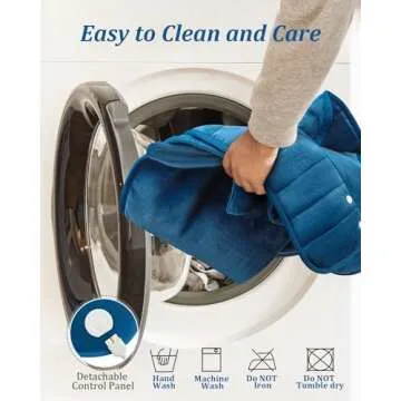 Heating Pad for Neck and Shoulders and Back, Birthday Gifts for Women Men Mom Dad Her Him Wife, Heating Pad for Back Pain Relief, Electric Heat Pad, 6 Heat Settings 4 Timers Auto-Off, 22" x 37" Blue