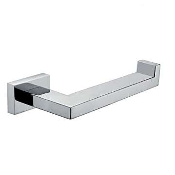 BigBig Home Chrome Bathroom Hardware, Silver Bathroom Accessories Sets Includes 24'' Towel Bar Toilet Paper Holder Towel Ring Robe Hook 4 Pieces