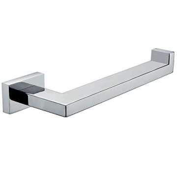 BigBig Home Chrome Bathroom Hardware, Silver Bathroom Accessories Sets Includes 24'' Towel Bar Toilet Paper Holder Towel Ring Robe Hook 4 Pieces