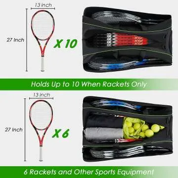 Tennis Bag for 6 Rackets with Cooler Compartment