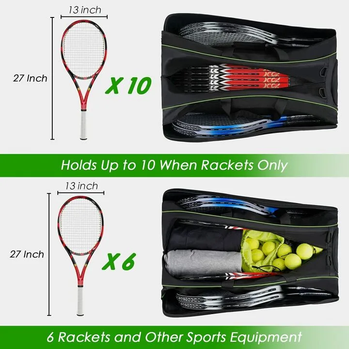 Tennis Bag for 6 Rackets with Cooler Compartment