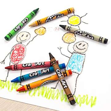Cra-Z-Art 16ct Washable Jumbo Crayons, Easy Clean Up, Back To School Supply, Creative Fun for Children, Ages 3 and Up
