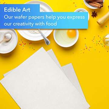 Oasis Supply 100 Piece Edible Rectangle Wafer Paper Pack, 8" by 11", White