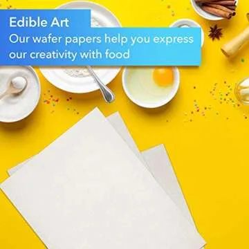 Oasis Supply 100 Piece Edible Rectangle Wafer Paper Pack, 8" by 11", White