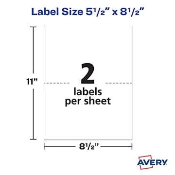 Avery Half Sheet Printable Shipping Labels for Reliable Shipping Solutions