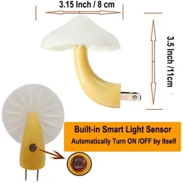 AUSAYE Mushroom Sensor LED Night Light for Home Use
