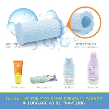 LeakLocks Toiletry Skins for Leak Proof Travel Containers