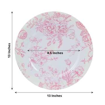 Floral Acrylic Charger Plates – Elegant Table Decor