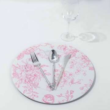 Floral Acrylic Charger Plates – Elegant Table Decor