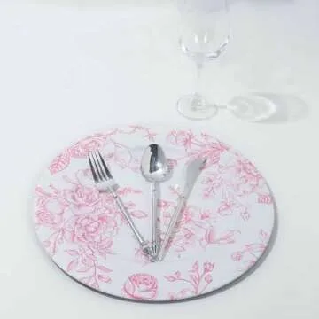 Floral Acrylic Charger Plates – Elegant Table Decor