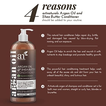 ArtNaturals Argan Oil Conditioner - Moisturizing Treatment for Healthy Hair