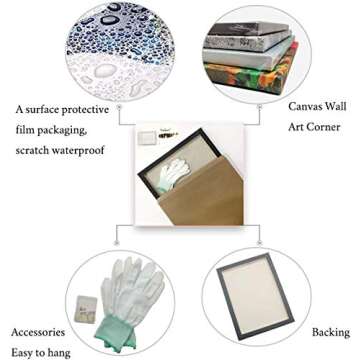 Framed Jesus Watercolor Canvas Art for Home Décor