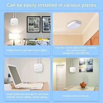 Wall Mount Holder for eero Pro Home WiFi, Relassy eero Wall Mount Bracket Compatible with eero WiFi System Ceiling Holder for eero WiFi System Set of 3
