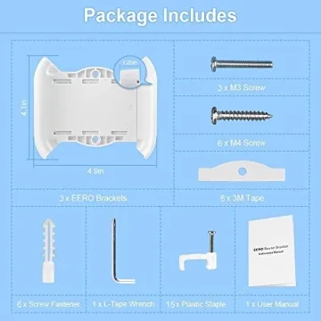 Wall Mount Holder for eero Pro Home WiFi, Relassy eero Wall Mount Bracket Compatible with eero WiFi System Ceiling Holder for eero WiFi System Set of 3