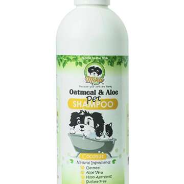 Dog Shampoo for Smelly Puppy, Cat, Small Pet - Natural Oatmeal for Dry Itchy Skin Dandruff Relief - Hypoallergenic with Aloe for Allergy Relief & Sensitive Skin at Bath Time - Best Dog Bath Deodorizer