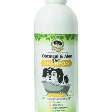 Dog Shampoo for Smelly Puppy, Cat, Small Pet - Natural Oatmeal for Dry Itchy Skin Dandruff Relief - Hypoallergenic with Aloe for Allergy Relief & Sensitive Skin at Bath Time - Best Dog Bath Deodorizer