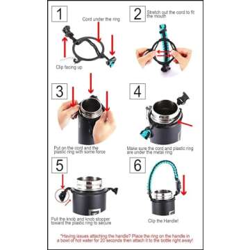 IRON °FLASK Paracord Handle for Wide Mouth Bottles