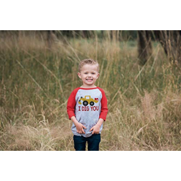 Kids I Dig You Construction Truck Valentine's Day Shirt