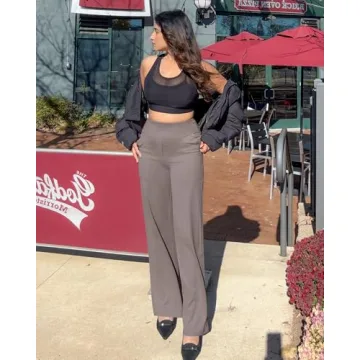 G4Free Women's Flare Leg Yoga Pants with Tummy Control