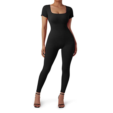SUUKSESS Women Ribbed Stretchy One Piece Jumpsuits - Comfort Meets Style