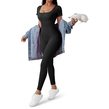SUUKSESS Ribbed Stretchy Jumpsuits for Women All-Day Comfort