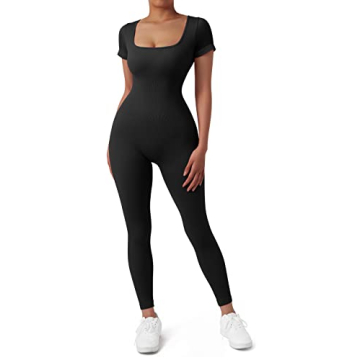 SUUKSESS Ribbed Stretchy Jumpsuits for Women All-Day Comfort