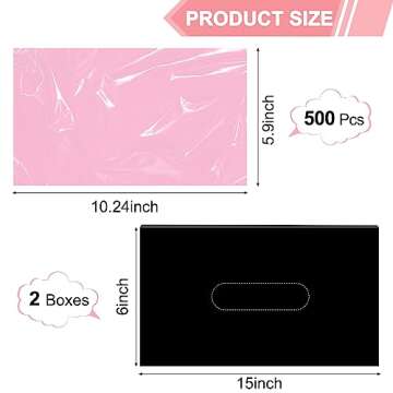 500PCS Pink Tattoo Wash Bottle Bags, Disposable Tattoo Bottle Bags Squeeze Bottle Bag Sleeves Dental Bottle Bag Covers, Tattoo Bottle Cleaning Bags for Tattoo Supplies Accessories