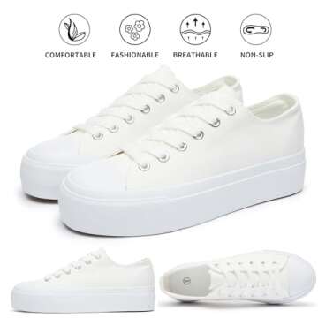hash bubbie Women's Stylish Platform Sneakers for All Occasions
