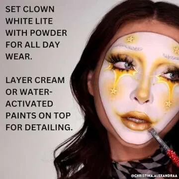 Mehron Makeup Clown White Lite | Professional Face Paint & Body Paint | White Cream Clown Makeup, Stage, Film, Cosplay, Mime, & Halloween 2 oz (56g)