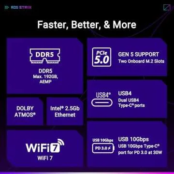 ASUS ROG Strix X870-A Gaming Motherboard with AI Overclocking