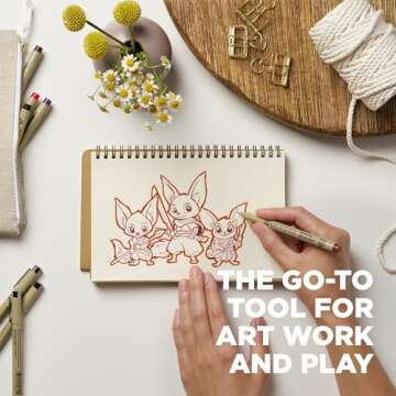 SAKURA Pigma Micron Fineliner Pens - Archival Black and Colored Ink Pens - Pens for Writing, Drawing, or Journaling - Black and Colored Ink - 05 Point Size - 6 Pack