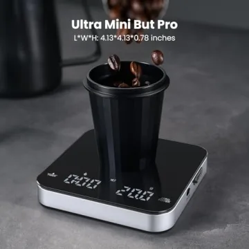 Compact Coffee Scale with Precision Timer for Brewing