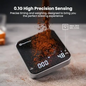 Compact Coffee Scale with Precision Timer for Brewing