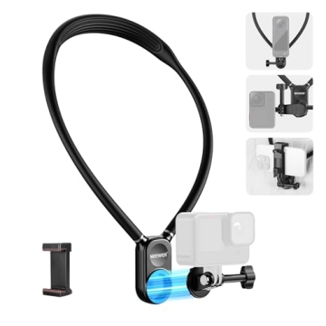 NEEWER Action Camera Neck Mount, Quick Release Magnetic Holder with Phone Clip Compatible with GoPro...