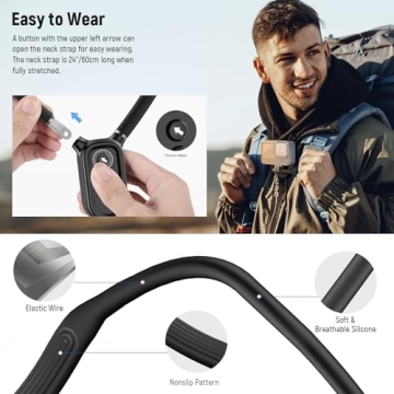 NEEWER Action Camera Neck Mount for Perfect POV Vlogs