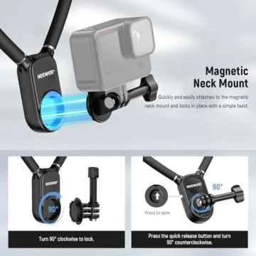 NEEWER Action Camera Neck Mount for Perfect POV Vlogs