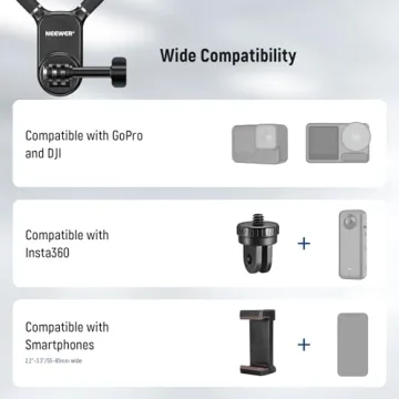 NEEWER Action Camera Neck Mount for Perfect POV Vlogs
