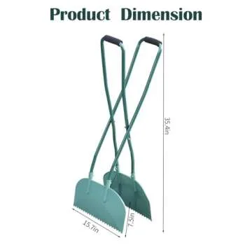JACEPFY Adjustable Rake and Leaf Grabber for Gardens
