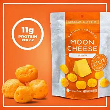 Moon Cheese - 100% Natural Cheese Snack - Cheddar - 2 oz - 2 Pack