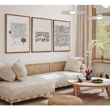 Jesus 99 Sheep Canvas Wall Art for Home Décor