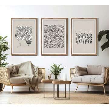 Jesus 99 Sheep Canvas Wall Art for Home Décor