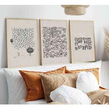 Jesus 99 Sheep Canvas Wall Art for Home Décor