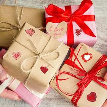 kortes Valentines Day Stickers, 544Pcs Valentines Heart Stickers, Love Decorative Sticker (12 Sheets), Pack 02