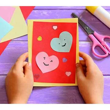 kortes Valentines Day Stickers, 544Pcs Valentines Heart Stickers, Love Decorative Sticker (12 Sheets), Pack 02