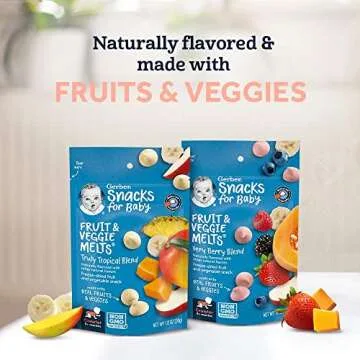Gerber Snacks for Baby Fruit & Veggie Melts Truly Tropical