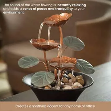 Indoor Water Lily Water Serenity Fountain - Relaxing Décor