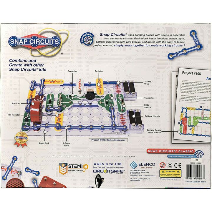 Snap Circuits Classic SC-300: 300+ Projects