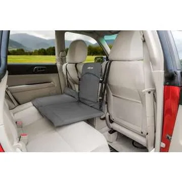 Kurgo Rover Backseat Bridge Dog Car Extender, Seat Bridge for Dogs, Padded Pet Car Barrier, Reversible, Water Resistant, Universal Fit, Up to 75 lbs