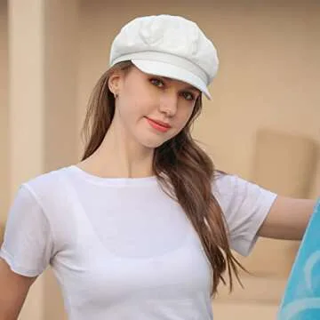 Newsboy Cabbie Baker boy hat Beret Cap for Women Fashion Pageboy Visor Paperboy Hat Fisherman's Sail...