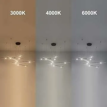 WELAKI Dimmable Black and Gold Modern Pendant Light